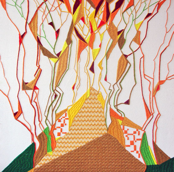 «Осінь» із квадриптиха «Пори року». 2010. Полотно, вишивка